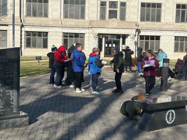 Our 4th graders visited the Veteran’s Memorial today to learn more about the brave men and women who have served our country. They listened, asked thoughtful questions, and showed great respect as they learned about the sacrifices veterans make to protect our freedoms. 