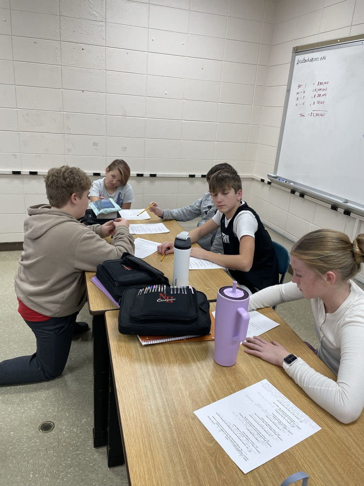 Wow! Can our 7th graders share their opinions... respectfully! 7th graders are working on Socratic Seminar today in class! They discussed low stress topics as practice and tried to find common ground with their peers. 