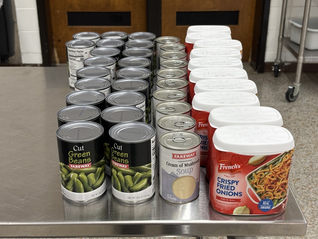 Mrs. Schmitt's Food Production Class put together "Recipes in a Bag" for the Chickasaw Pride Pantry.