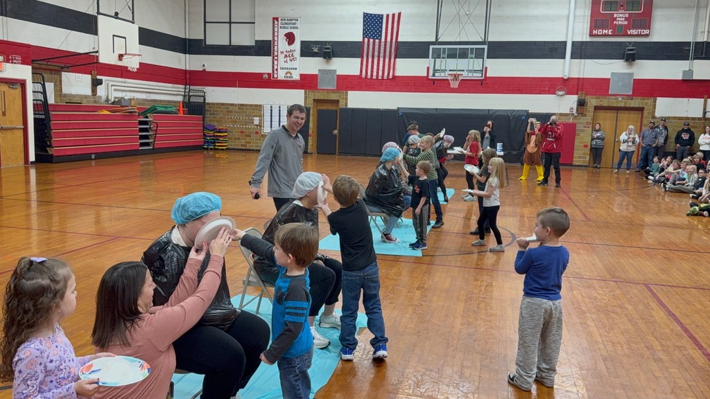 We are excited to share the results of our Elementary school-wide canned food drive! As a school, our goal was to collect 2,000 cans… and thanks to your generosity, we collected an amazing 2,448 cans! Be sure to see Mrs. Steele strut her stuff dressed like a turkey today!  Thank you to every student and staff member who helped make a difference for families in our community.  Now for the class results! These teachers will be pied in the face later this morning!:  Ms. Harper’s class: 125 cans   Ms. Paulus’s class: 192 cans   Ms. Treichel’s class: 195 cans   Mrs. Heeren’s class: 101 cans   Ms. Kleepsies’s class: 132 cans   Mrs. Throndson’s class: 177 cans   🎉 Way to go to all of our winning grade-level classes! 🎉 Your hard work and generosity truly made this food drive a success.  Thank you again to everyone who donated. Let’s keep showing kindness and making our school proud!