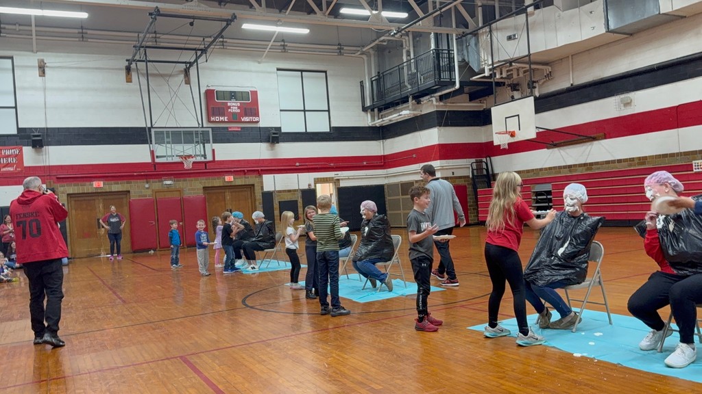 We are excited to share the results of our Elementary school-wide canned food drive! As a school, our goal was to collect 2,000 cans… and thanks to your generosity, we collected an amazing 2,448 cans! Be sure to see Mrs. Steele strut her stuff dressed like a turkey today!  Thank you to every student and staff member who helped make a difference for families in our community.  Now for the class results! These teachers will be pied in the face later this morning!:  Ms. Harper’s class: 125 cans   Ms. Paulus’s class: 192 cans   Ms. Treichel’s class: 195 cans   Mrs. Heeren’s class: 101 cans   Ms. Kleepsies’s class: 132 cans   Mrs. Throndson’s class: 177 cans   🎉 Way to go to all of our winning grade-level classes! 🎉 Your hard work and generosity truly made this food drive a success.  Thank you again to everyone who donated. Let’s keep showing kindness and making our school proud!