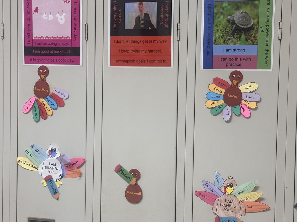 The 4th grade literacy classes tracked their reading for the month of November.  Every “feather” on the turkey equals one hour. Amazing job 4th graders! Way to gobble up those books!