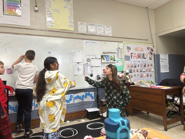 So much laughter in Mrs. Throndson’s homeroom today! The class played charades and enjoyed it so much they didn’t want to stop—even recess could wait! 