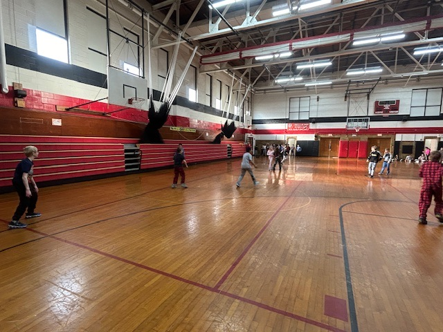 We played games in the gym with each 4th grade homeroom competing against one another—so much fun and great teamwork!