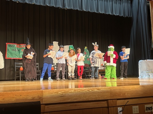 On December 22, Mrs. Throndson’s homeroom performed a readers’ theater for fellow 4th graders and their families. The kids knocked it out of the park! 
