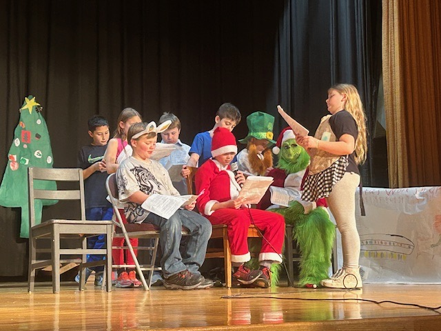 On December 22, Mrs. Throndson’s homeroom performed a readers’ theater for fellow 4th graders and their families. The kids knocked it out of the park! 