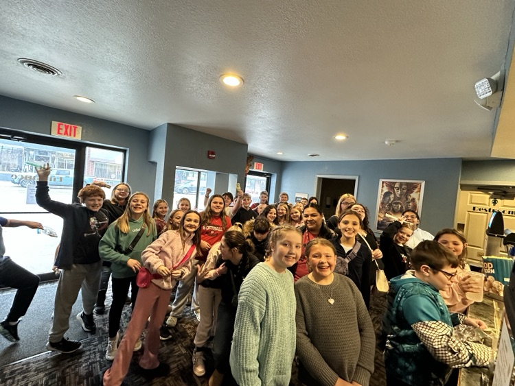 Here are a few pictures of 5th graders getting ready to watch Sandlot at the Sumner Thester