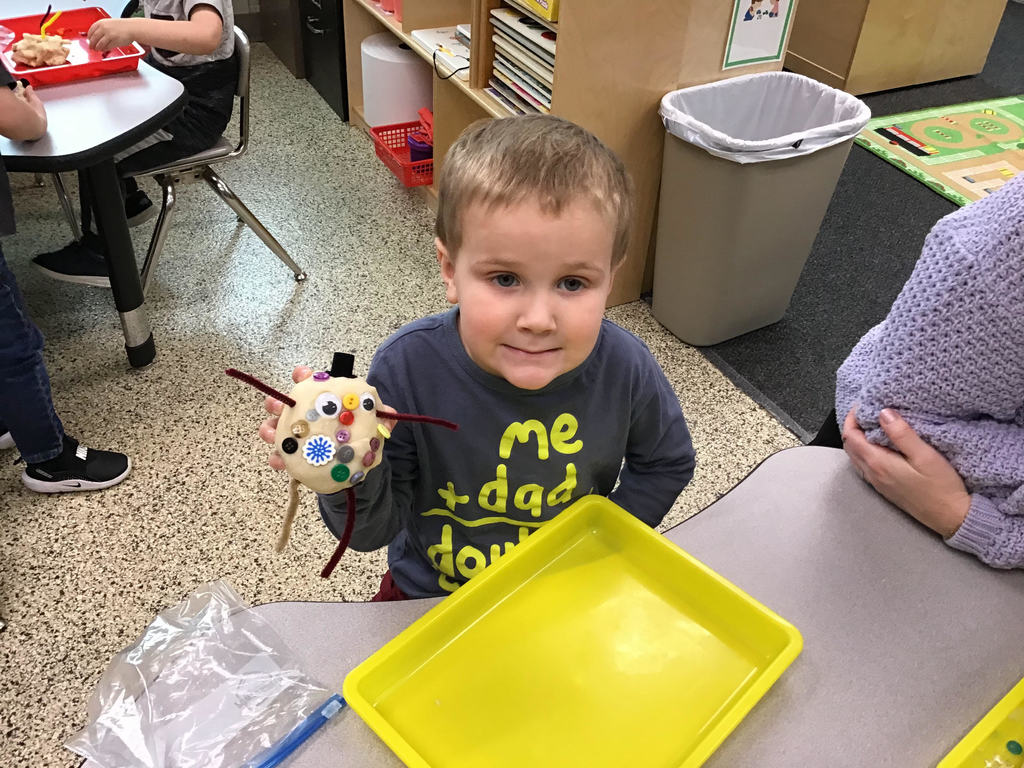 It may have been too cold to play outside in January, but these preschoolers found plenty of ways to play with "snow" and "ice" inside! 