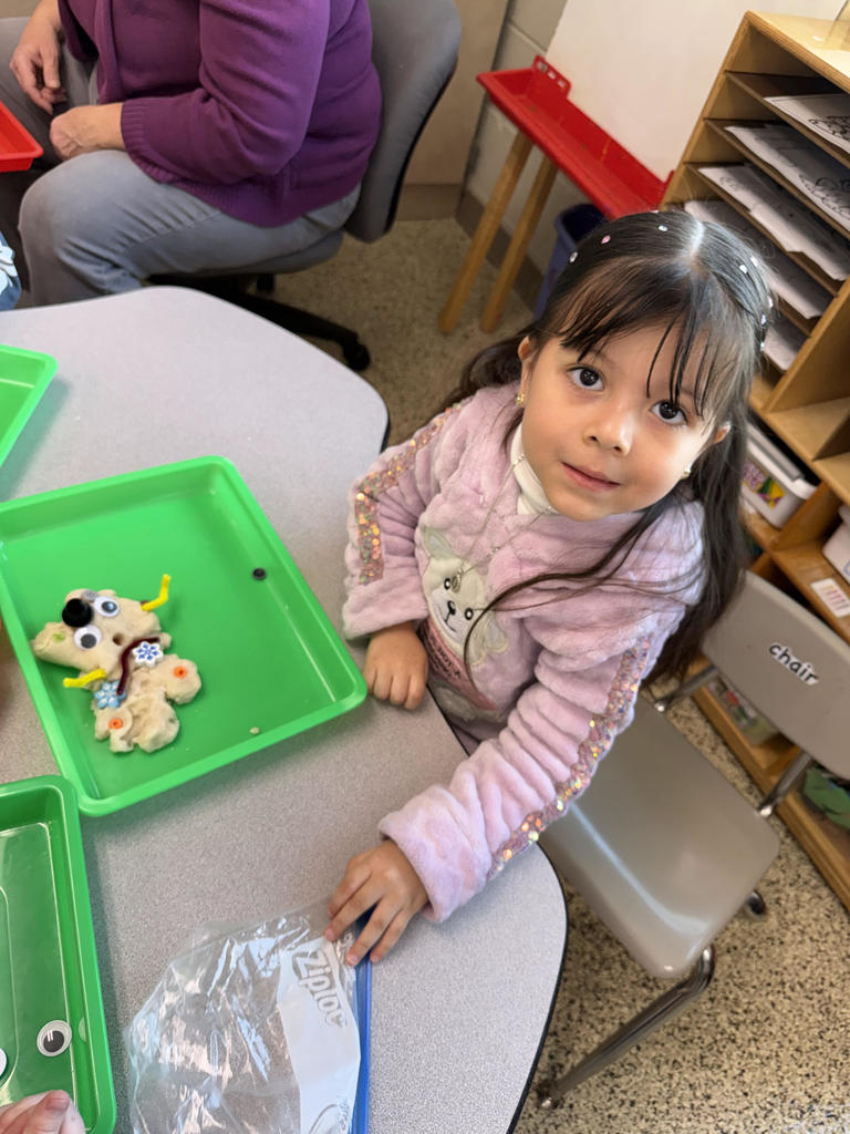 It may have been too cold to play outside in January, but these preschoolers found plenty of ways to play with "snow" and "ice" inside! 