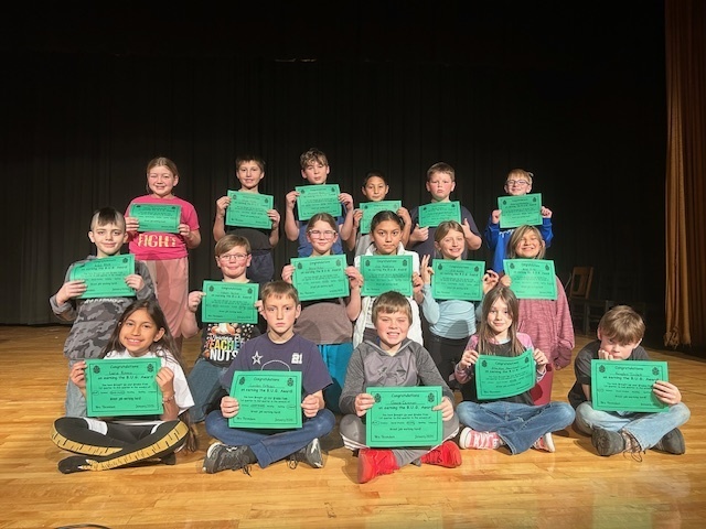 Our 4th Grade 2nd Quarter Awards Ceremony was a huge success—these students are true rock stars! ⭐️ We were so proud to recognize students who earned above 90% in reading, language, science, social studies, and math, as well as those who showed growth and determination by raising their grades and earning the BUG Award. 📈  We also celebrated students on the 2nd Quarter Honor Roll and 1st Semester Honor Roll, along with our Tribe Student Award recipients who consistently followed PBIS expectations and set a positive example for others. ♥️  Way to go, 4th graders! Your hard work, growth, and great choices do not go unnoticed—we are so proud of you! 🎉👏