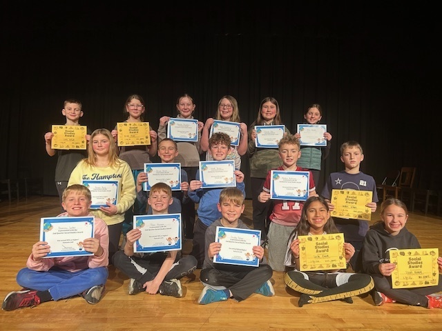 Our 4th Grade 2nd Quarter Awards Ceremony was a huge success—these students are true rock stars! ⭐️ We were so proud to recognize students who earned above 90% in reading, language, science, social studies, and math, as well as those who showed growth and determination by raising their grades and earning the BUG Award. 📈  We also celebrated students on the 2nd Quarter Honor Roll and 1st Semester Honor Roll, along with our Tribe Student Award recipients who consistently followed PBIS expectations and set a positive example for others. ♥️  Way to go, 4th graders! Your hard work, growth, and great choices do not go unnoticed—we are so proud of you! 🎉👏