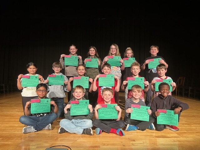 Our 4th Grade 2nd Quarter Awards Ceremony was a huge success—these students are true rock stars! ⭐️ We were so proud to recognize students who earned above 90% in reading, language, science, social studies, and math, as well as those who showed growth and determination by raising their grades and earning the BUG Award. 📈  We also celebrated students on the 2nd Quarter Honor Roll and 1st Semester Honor Roll, along with our Tribe Student Award recipients who consistently followed PBIS expectations and set a positive example for others. ♥️  Way to go, 4th graders! Your hard work, growth, and great choices do not go unnoticed—we are so proud of you! 🎉👏