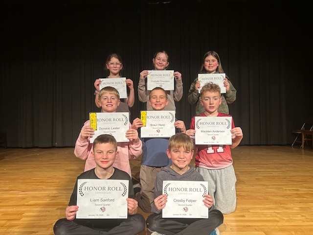 Our 4th Grade 2nd Quarter Awards Ceremony was a huge success—these students are true rock stars! ⭐️ We were so proud to recognize students who earned above 90% in reading, language, science, social studies, and math, as well as those who showed growth and determination by raising their grades and earning the BUG Award. 📈  We also celebrated students on the 2nd Quarter Honor Roll and 1st Semester Honor Roll, along with our Tribe Student Award recipients who consistently followed PBIS expectations and set a positive example for others. ♥️  Way to go, 4th graders! Your hard work, growth, and great choices do not go unnoticed—we are so proud of you! 🎉👏