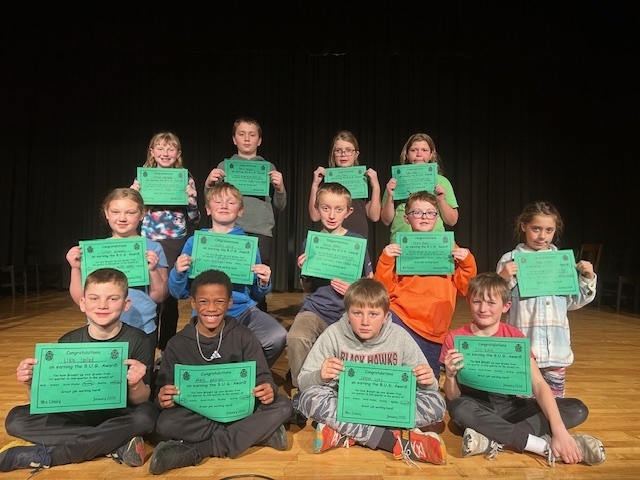 Our 4th Grade 2nd Quarter Awards Ceremony was a huge success—these students are true rock stars! ⭐️ We were so proud to recognize students who earned above 90% in reading, language, science, social studies, and math, as well as those who showed growth and determination by raising their grades and earning the BUG Award. 📈  We also celebrated students on the 2nd Quarter Honor Roll and 1st Semester Honor Roll, along with our Tribe Student Award recipients who consistently followed PBIS expectations and set a positive example for others. ♥️  Way to go, 4th graders! Your hard work, growth, and great choices do not go unnoticed—we are so proud of you! 🎉👏