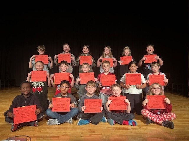 Our 4th Grade 2nd Quarter Awards Ceremony was a huge success—these students are true rock stars! ⭐️ We were so proud to recognize students who earned above 90% in reading, language, science, social studies, and math, as well as those who showed growth and determination by raising their grades and earning the BUG Award. 📈  We also celebrated students on the 2nd Quarter Honor Roll and 1st Semester Honor Roll, along with our Tribe Student Award recipients who consistently followed PBIS expectations and set a positive example for others. ♥️  Way to go, 4th graders! Your hard work, growth, and great choices do not go unnoticed—we are so proud of you! 🎉👏