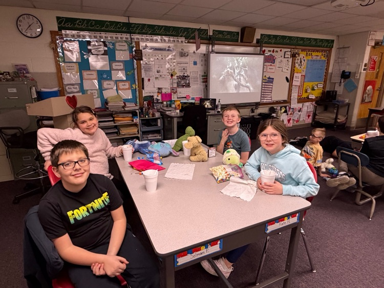 Mrs. Reicks’ Third Grade class enjoyed a TRIBE Party of hot chocolate while watching a movie with their stuffed animals. Thank you to those who donate towards our Elementary Carnival as the funds paid for the hot chocolate and toppings!