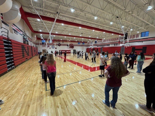 The middle school students learned line dances this week! The dance unit is a collaboration between music and physical education, and it was a good time! Hopefully more students will be on the dance floor cutting a rug when these songs play. The 6th-8th graders have their Sweetheart Dance tonight at the event center! The dance will start at 7pm. :)