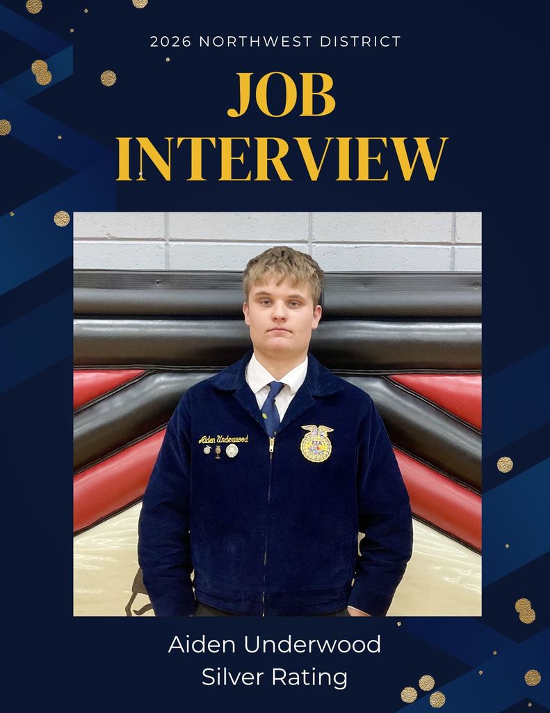 The members of New Hampton Future Farmers of America were fortunate to host this year's Northwest Sub District Leadership Development Events here at New Hampton High School! THANK YOU to EVERYONE that judged and help make the day go by smoothly - we truly could not have done it without you👏 New Hampton had 15 members compete with countless others helping get members where they needed to be for contests! RESULTS: Alexa Mashek - Chapter Website - Silver Rating, 2nd Place Advancing to Districts Claire Miller - FFA Creed Speaking - Gold Rating, 2nd Place Advancing to Districts Kaidance Hall - Ag Radio Broadcasting - Gold Rating, 2nd Place Advancing to Districts Brenna Throndson - Prepared Public Speaking - Gold Rating, 1st Place Advancing to Districts Ayden McIntyre, Landon Rude, Amelia Einck, Emma Damjanovic, Abby Kuhn, Amelia Uribe, and Brooke Wickman - Conduct of Meetings - Silver Rating Greenlee Pittman, Austyn Rosonke, Journey Aegerter - Chapter Program - Silver Rating Aiden Underwood - Job Interview - Silver Rating