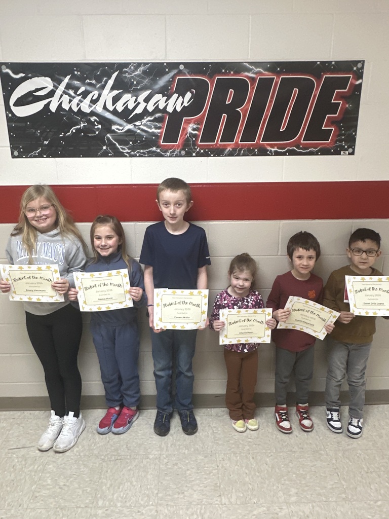 January Students of the Month From left to Right. Emery Herrmann (3) Romel Hurst (2) Forrest Malta (4) Charlie Rosol (pk) Everett Meyerhoff (1) and Daniel Ortiz Lopez (K) A huge congratulations to our January students of the month. They showed kindness, creativity, and came to school ready and eager to learn!