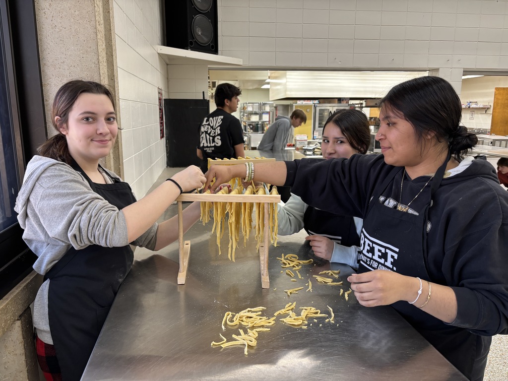 the class will use the fresh pasta in three different Italian dishes to wrap up our Italy unit. 