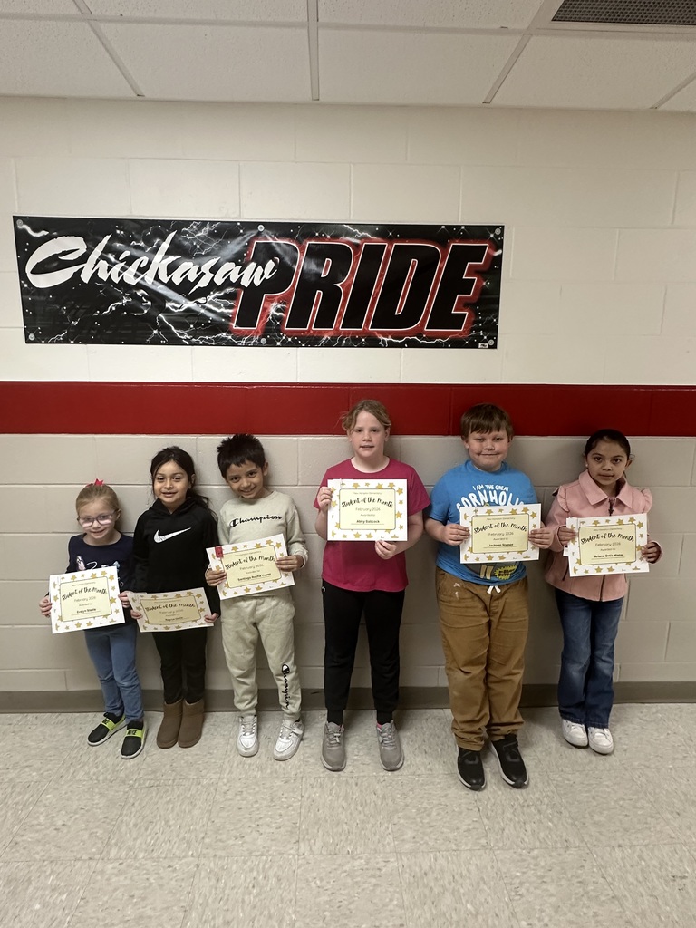 Elementary staff couldn’t be more proud of the February Students of the Month. They did a great job following expectations, being good friends to their classmates, and came to school ready to learn every day! Congratulations! Pictured left to right Evelyn Steele (pk), Reyna Ortiz (k), Santiago Rocha Yepez (2), Abby Babcock (4), Jackson Steege (3), and Ariana Ortiz Mena (1) 