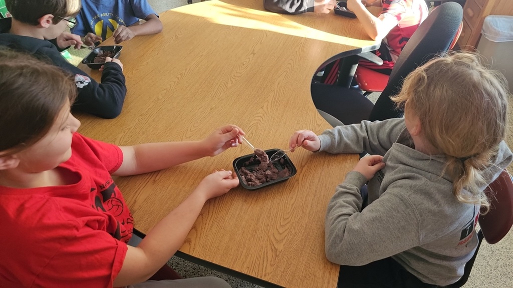Ms. Junk's 4th Grade students had the opportunity to try the Hawaiian staple, Poi. The students read and studied vocabulary, as well as the process of making Poi in the book, 'Ohana Means Family by Ilima Loomis.