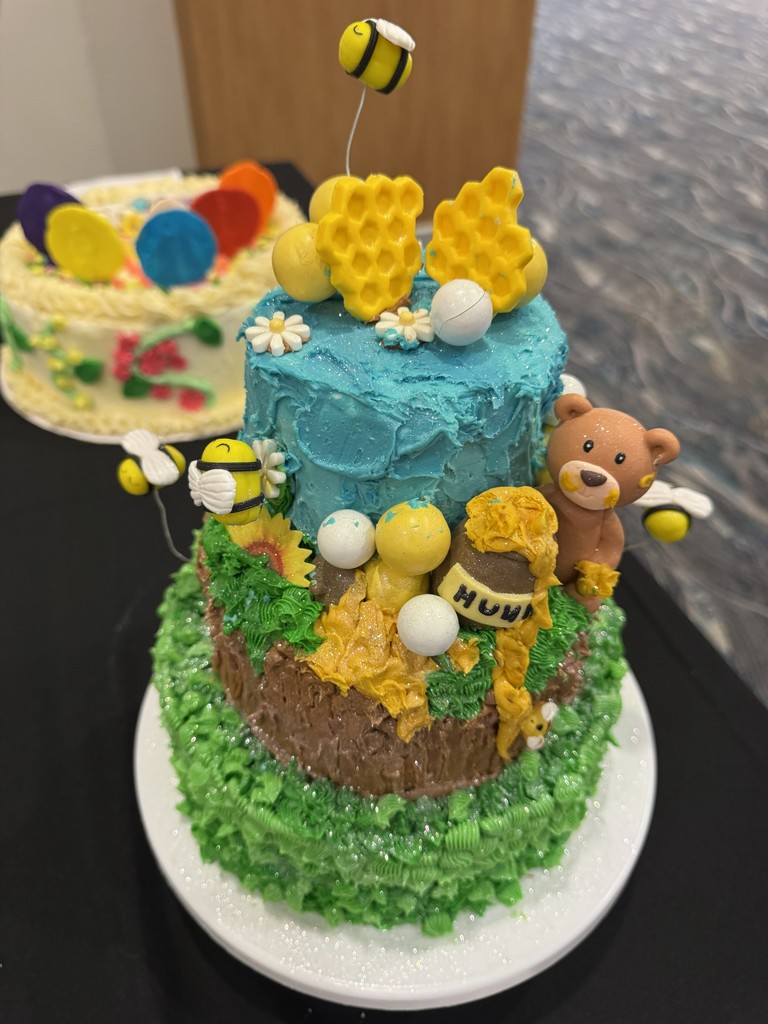 The pictures show finished cakes and our two STAR winners. The cakes were made by Gianna Aiken & Annabelle Baker and Vanessa Snyder. They put in a lot of hard work, and they turned out amazing!