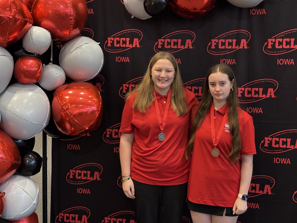 FCCLA (Family, Career, Community Leaders of America) is a CTSO (Career and Technical Student Organization) group. New Hampton, along with almost 1,000 other students, merged at Cedar Rapids for the FCCLA State Competition from Sunday, March 22nd, through March 24th. "The days were busy, starting at 7 a.m. and ending at 11:00 p.m. with students competing in Iowa Events and STAR (Students Taking Action with Recognition) events. It is amazing what FCCLA students learn about public speaking, being a leader, and how to make deadlines for their projects," said Mrs. Schmitt (FCCLA advisor). Kaidance Hall was in an Iowa event for Creed Speaking and Interpretation. Paige Stumme was in the STAR event of Repurpose and Redesign, winning a silver medal. She turned a picture frame into a checkerboard. (see the picture of her project) Wimry Jacobs earned a bronze medal in the Job Interview event. "I am proud of how all of my FCCLA students presented themselves at state. They made New Hampton High School proud! 