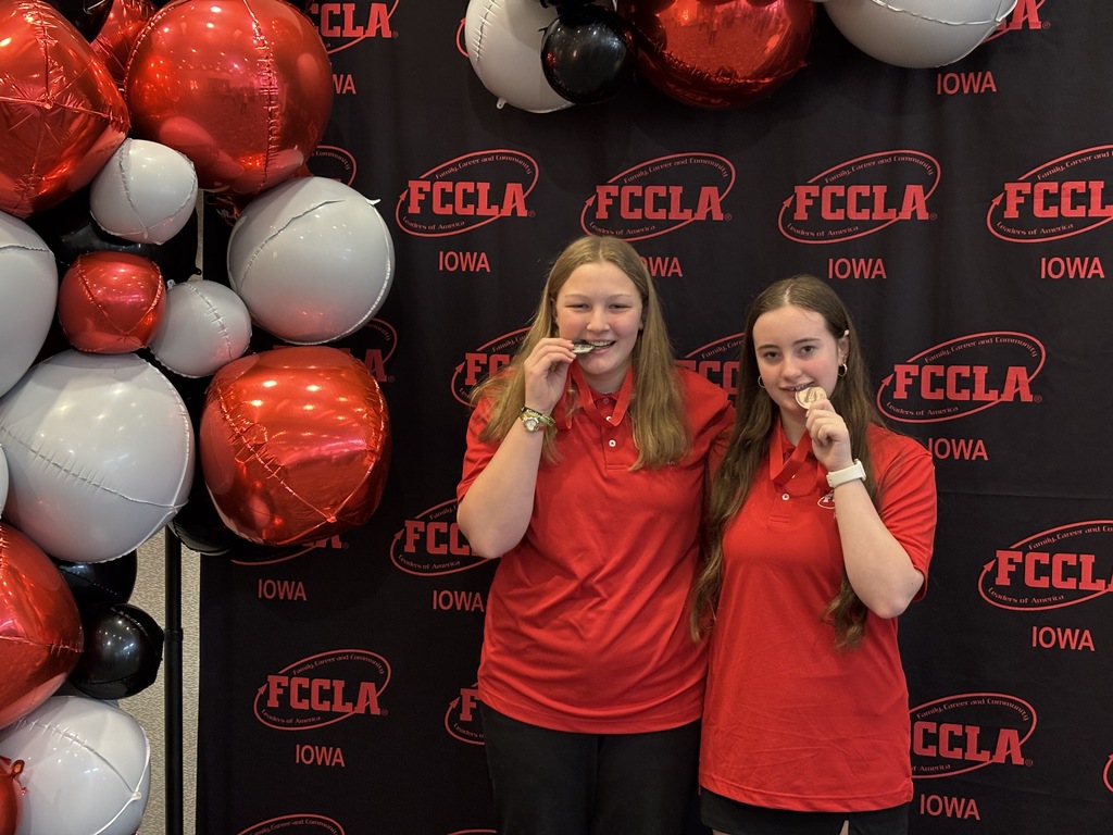 FCCLA (Family, Career, Community Leaders of America) is a CTSO (Career and Technical Student Organization) group. New Hampton, along with almost 1,000 other students, merged at Cedar Rapids for the FCCLA State Competition from Sunday, March 22nd, through March 24th. "The days were busy, starting at 7 a.m. and ending at 11:00 p.m. with students competing in Iowa Events and STAR (Students Taking Action with Recognition) events. It is amazing what FCCLA students learn about public speaking, being a leader, and how to make deadlines for their projects," said Mrs. Schmitt (FCCLA advisor). Kaidance Hall was in an Iowa event for Creed Speaking and Interpretation. Paige Stumme was in the STAR event of Repurpose and Redesign, winning a silver medal. She turned a picture frame into a checkerboard. (see the picture of her project) Wimry Jacobs earned a bronze medal in the Job Interview event. "I am proud of how all of my FCCLA students presented themselves at state. They made New Hampton High School proud! 