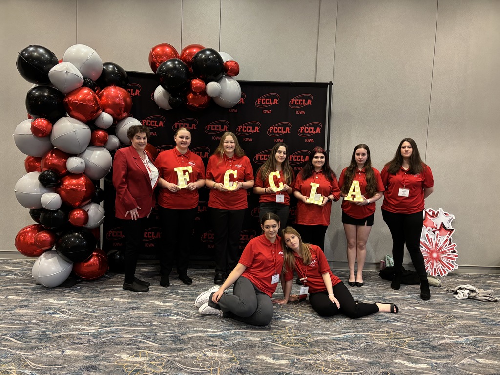 FCCLA (Family, Career, Community Leaders of America) is a CTSO (Career and Technical Student Organization) group. New Hampton, along with almost 1,000 other students, merged at Cedar Rapids for the FCCLA State Competition from Sunday, March 22nd, through March 24th. "The days were busy, starting at 7 a.m. and ending at 11:00 p.m. with students competing in Iowa Events and STAR (Students Taking Action with Recognition) events. It is amazing what FCCLA students learn about public speaking, being a leader, and how to make deadlines for their projects," said Mrs. Schmitt (FCCLA advisor). Kaidance Hall was in an Iowa event for Creed Speaking and Interpretation. Paige Stumme was in the STAR event of Repurpose and Redesign, winning a silver medal. She turned a picture frame into a checkerboard. (see the picture of her project) Wimry Jacobs earned a bronze medal in the Job Interview event. "I am proud of how all of my FCCLA students presented themselves at state. They made New Hampton High School proud! 