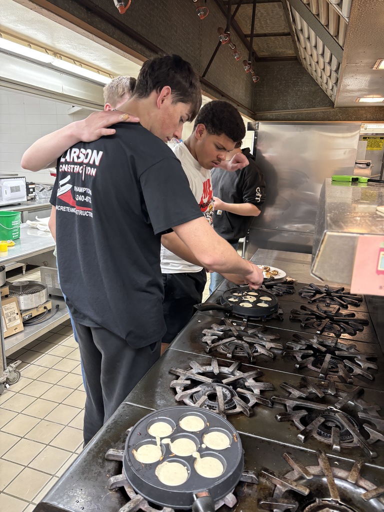 The Cooking Around the World class has been making European pastries. Ebelskivers are round Danish pancakes, traditionally served as a festive treat, especially at Christmas, with a dusting of powdered sugar and jam. Made from a light, fluffy batter similar to pancakes but cooked in a special pan with indentations, they are crispy on the outside and soft inside. Our class used chocolate chips inside instead of jam. These are difficult to make, but the students did excellent! 