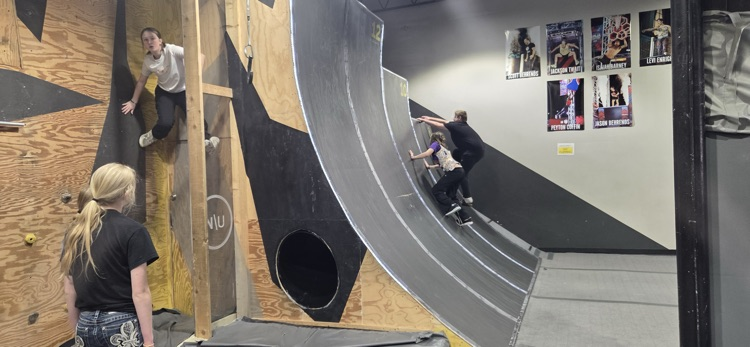 7th grade students enjoyed some time at Ninja U in Cedar Falls for their quarter reward 