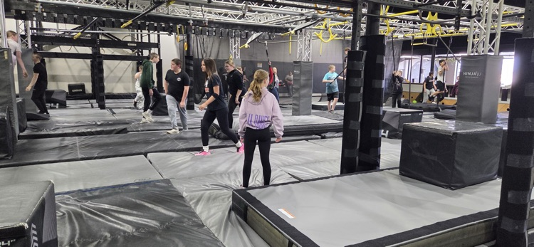 7th grade students enjoyed some time at Ninja U in Cedar Falls for their quarter reward 
