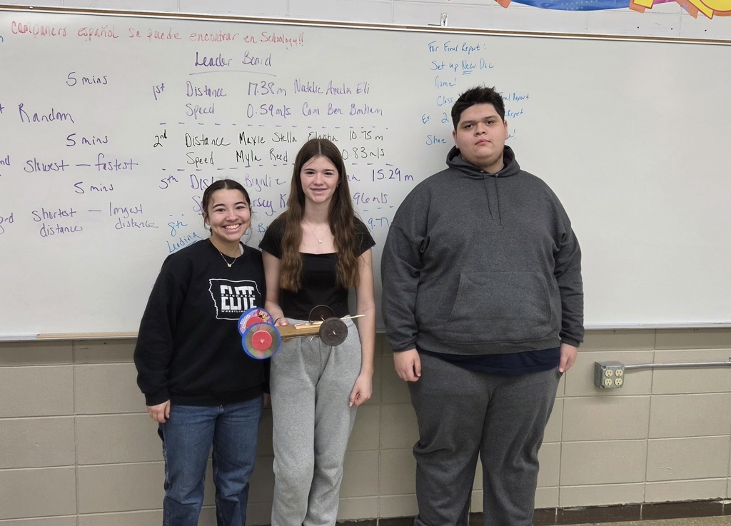 The results of the Annual Physical Science Mousetrap Car Challenge are in!  Here are the 1st Period Winners!