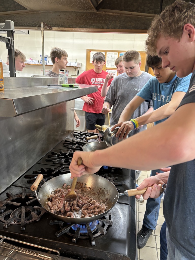 Advanced Foods tested over their unit about casseroles and stir-fries. Then their favorite part was two different labs. 22 students (all boys and one girl) learned how to use a wok and the order of the steps to make a stir-fry. All of their ingredients need to be cut the same size, so it was also a good lab to review their knife skills. Advanced Foods students learned about the history of the casserole and all of the different ways you can make a hot dish. The casseroles and stir-fries took four days of classes, and they were amazingly delicious! 