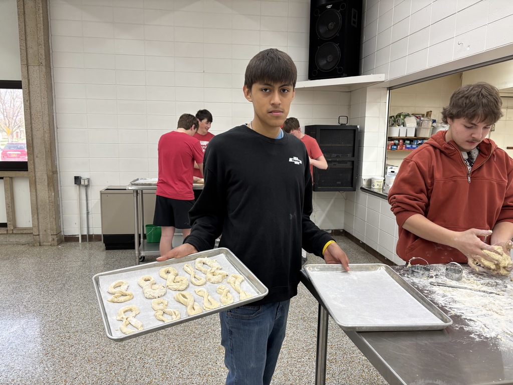 The students finished their European pastries with Dutch letters and Kringla cookies. They are learning so much about other countries and what they eat. 