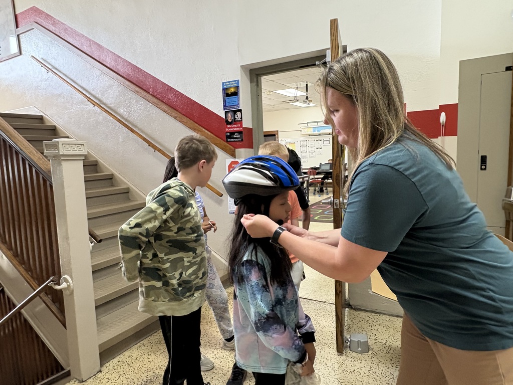 Brenda Vavrock, Safe Routes to School Coordinator, recently visited the fourth graders to share important information about bicycle safety. She reviewed the rules of the road and reminded students that biking on Main Street sidewalks is not allowed due to safety concerns. Brenda engaged students by sharing pictures and videos to reinforce these concepts. After her presentation, she also fitted helmets for students whose families had signed up to receive one. Thank you, Brenda, for taking the time to educate and support the students—your visit was truly appreciated!