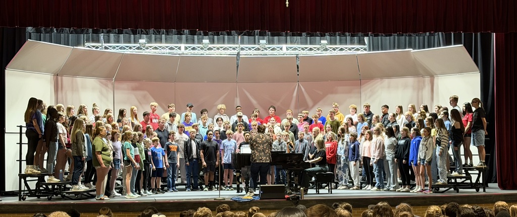On Tuesday, a select group of 7th/8th choir students went to Oelwein to combine with the North East Iowa Schools for an honor choir. They did a phenomenal job! Great work guys!