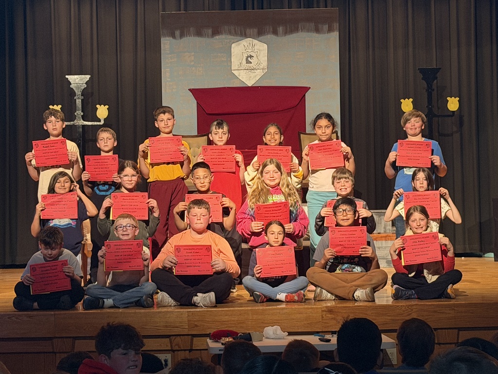 4th grade had their Quarter 3 Awards program. Lots of students improved their grades and worked hard in the classroom, all while showing the TRIBE expectations along the way. Way to work hard! Let's finish the year even stronger!  