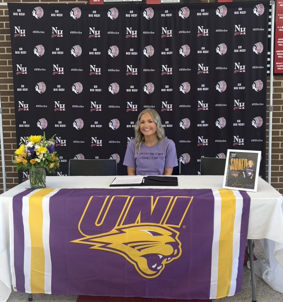 Congratulations to the Class of 2026 Senior, Kylee Junk, who has signed to the University of Northern Iowa Dance Team!