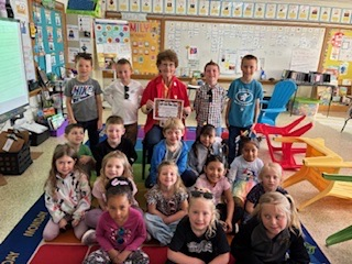 Mrs. Reicks’s third grade class won the coin war contest for the foster grandparent program! We collected $212.78. Teacher Cheri‘s class came in second place!