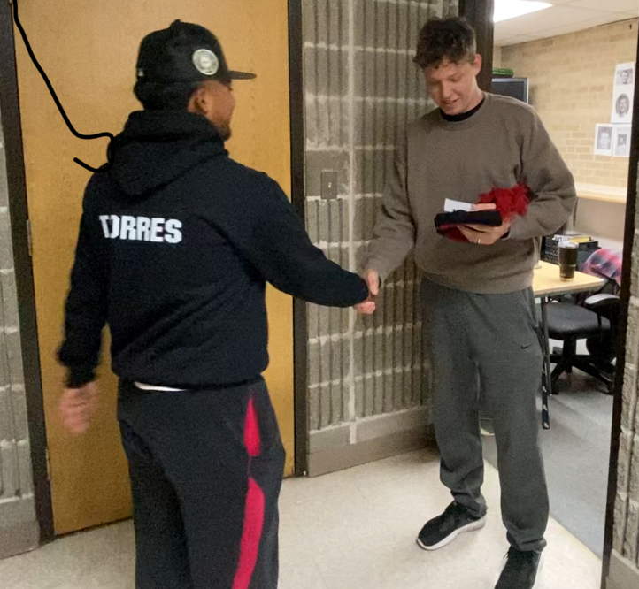 The senior Boys Soccer players presented their senior soccer scarf to a staff member who has played an important role in their life ahead of their Senior Night Game on 5/5! Thank you to everyone who has and continues to support our student athletes throughout the community!
