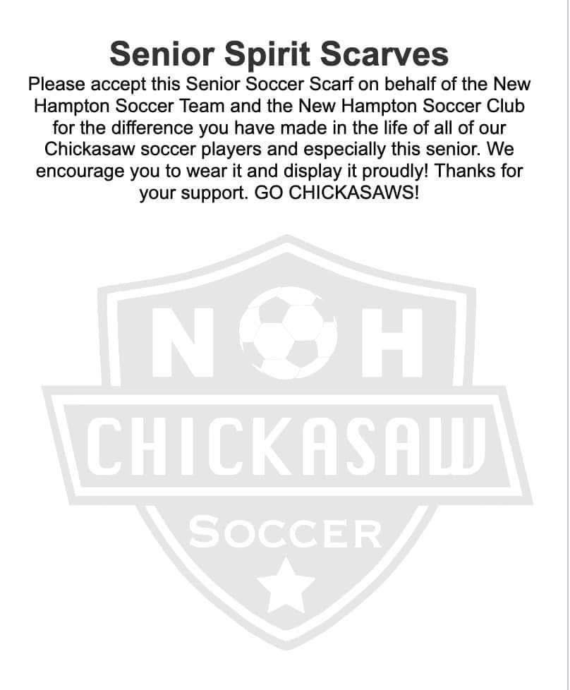 The senior Boys Soccer players presented their senior soccer scarf to a staff member who has played an important role in their life ahead of their Senior Night Game on 5/5! Thank you to everyone who has and continues to support our student athletes throughout the community!