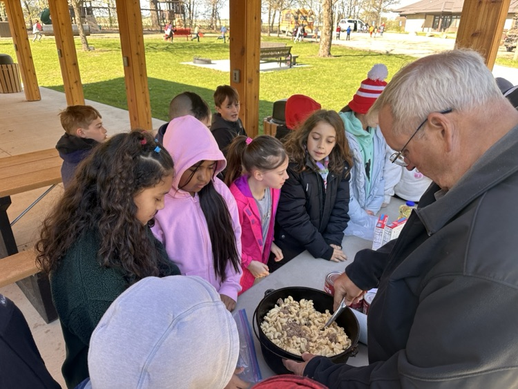 4th grade students participated in School of the Wild. They learned about outdoor cooking and about hunting and gathering. They got the chance to throw atlatls and tried bow and arrows. Sent from my iPhone