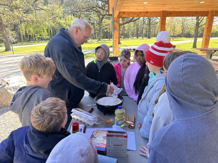 4th grade students participated in School of the Wild. They learned about outdoor cooking and about hunting and gathering. They got the chance to throw atlatls and tried bow and arrows. Sent from my iPhone