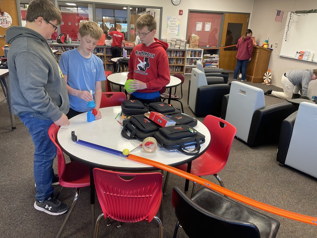 Middle School Endmester class Chain Reaction Champs kicked off their first build today! 🔔 Students are challenged to ring a bell using 1 ramp and a minimum of 3 unique steps in their chain reaction. The students can’t wait to see these creative designs come to life!