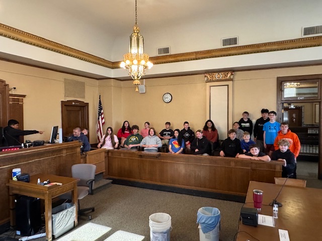 Students enjoyed learning about the many important jobs that take place at the courthouse today. Thank you for the tour of the jail, Deputy Gansen.  