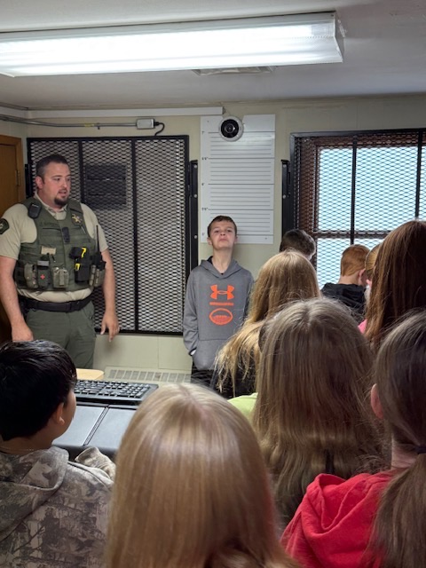 Students enjoyed learning about the many important jobs that take place at the courthouse today. Thank you for the tour of the jail, Deputy Gansen.  