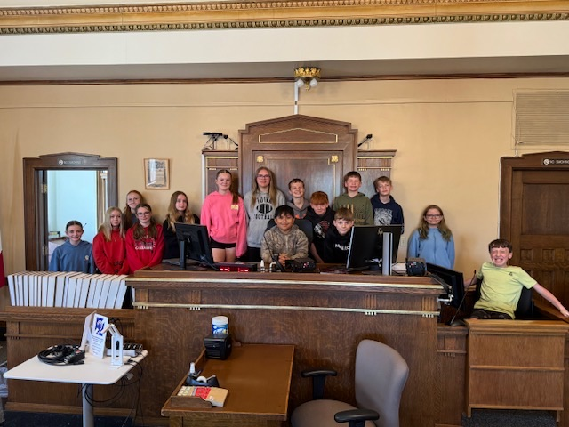 Students enjoyed learning about the many important jobs that take place at the courthouse today. Thank you for the tour of the jail, Deputy Gansen.  