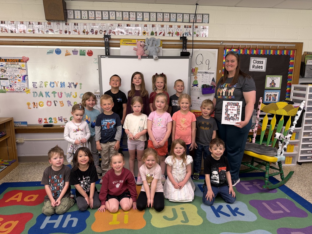 The preschoolers from Mrs. Knutson's class are published authors! Everybody is so proud of all of their hard work. Watch for their book at the elementary library this fall!